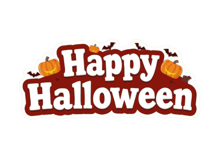 Happy halloween sticker png