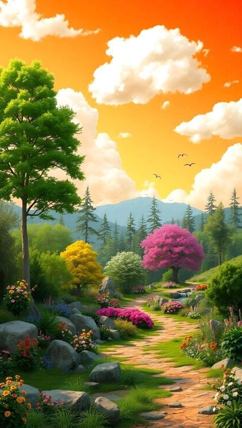 Peaceful and picturesque, capturing the beauty of nature mobile wallpaper