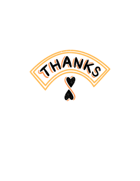 Minimalist Thanks graphic design